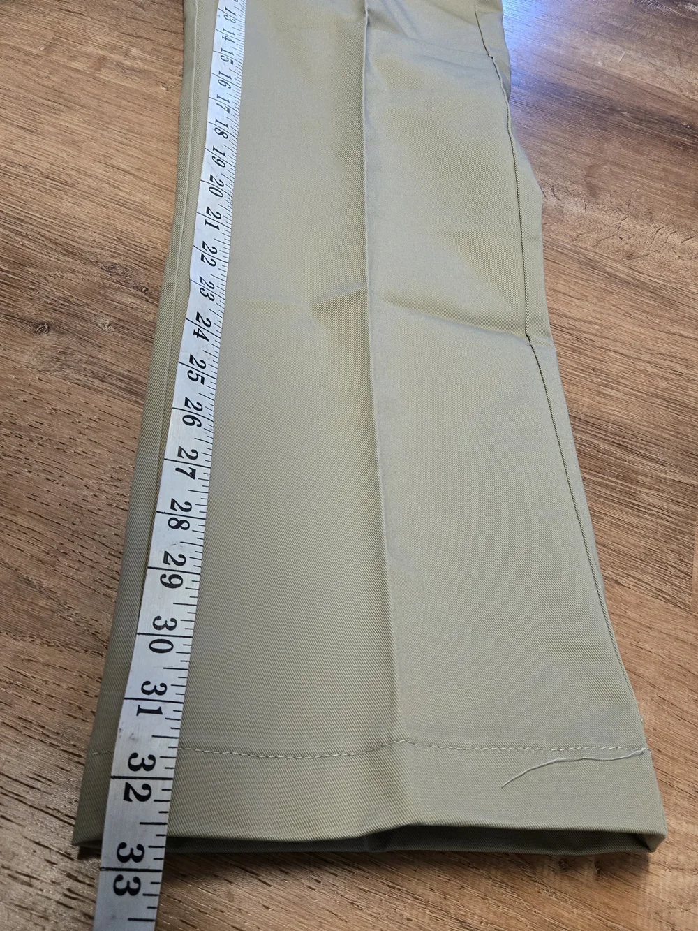 NWOT Lands' End Straight-Leg Chinos Light Khaki 30 X 32 Oeko-tex Traditional Fit
